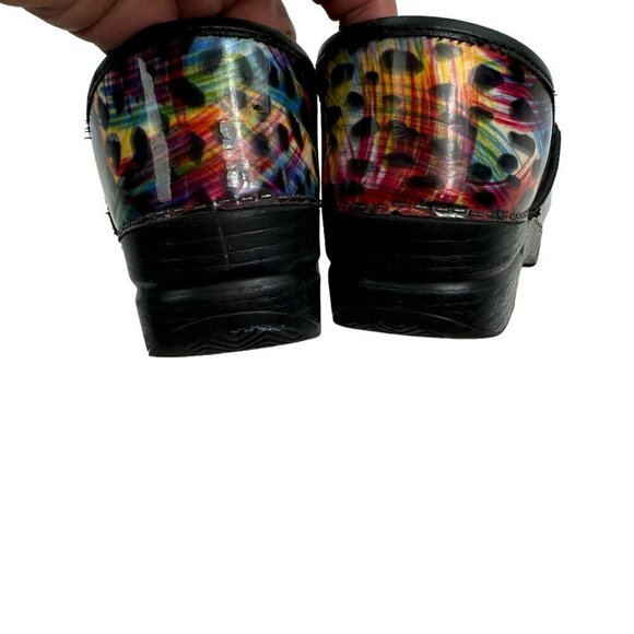 Dansko Abstract/Artsy Rainbow Animal Print Slip-On Clogs Women's SZ 37/US 6.5-7 - Picture 5 of 8